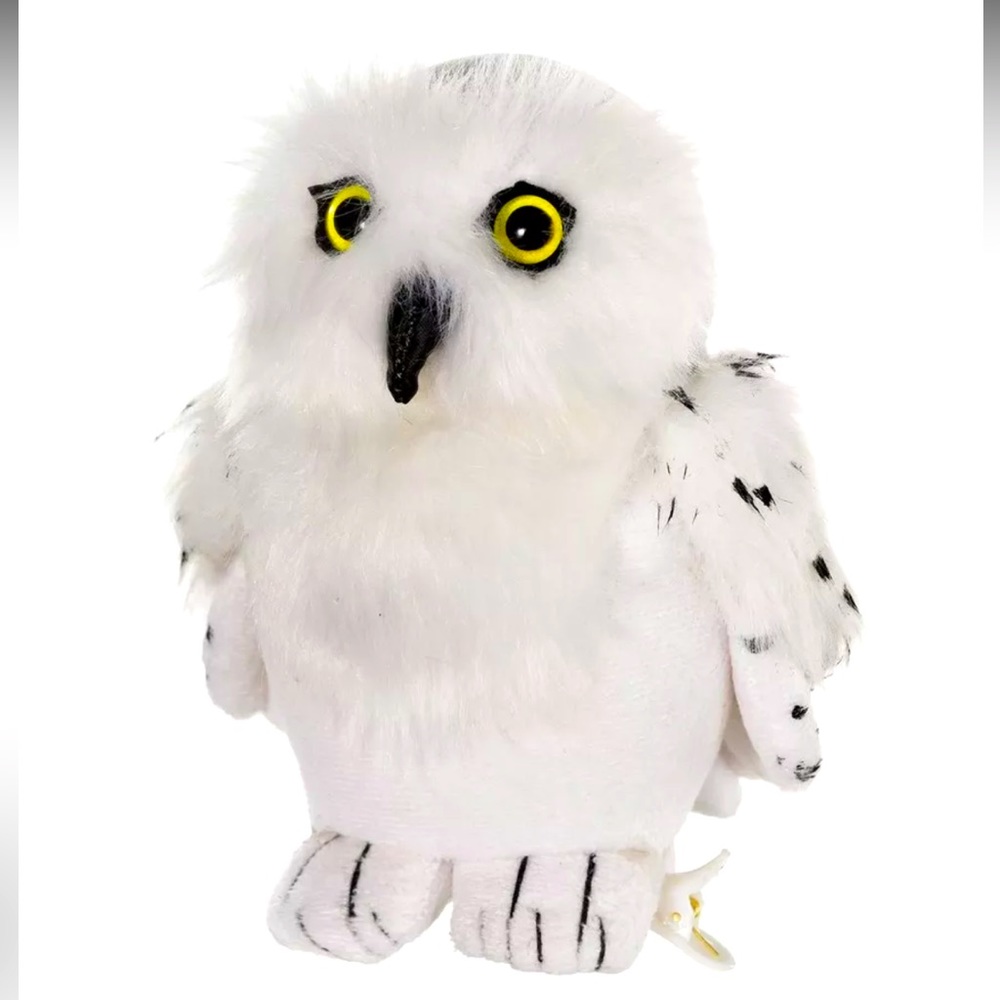Kids White Snowy Owl Plush Costume Accessory